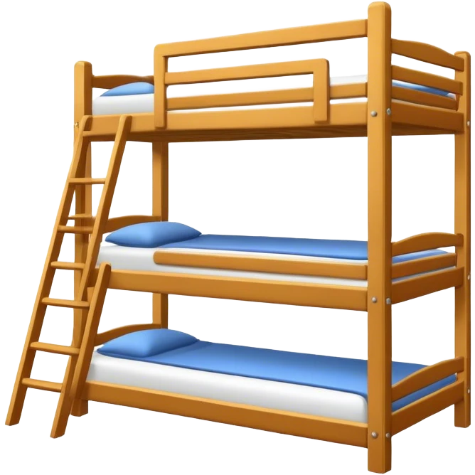 Triple bunk bed white emoji