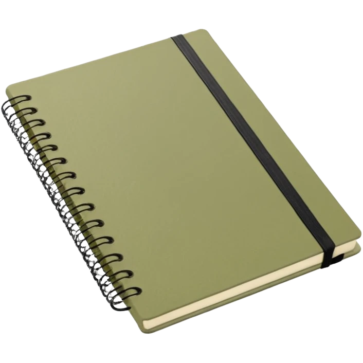 Pale olive Planner open notebook emoji