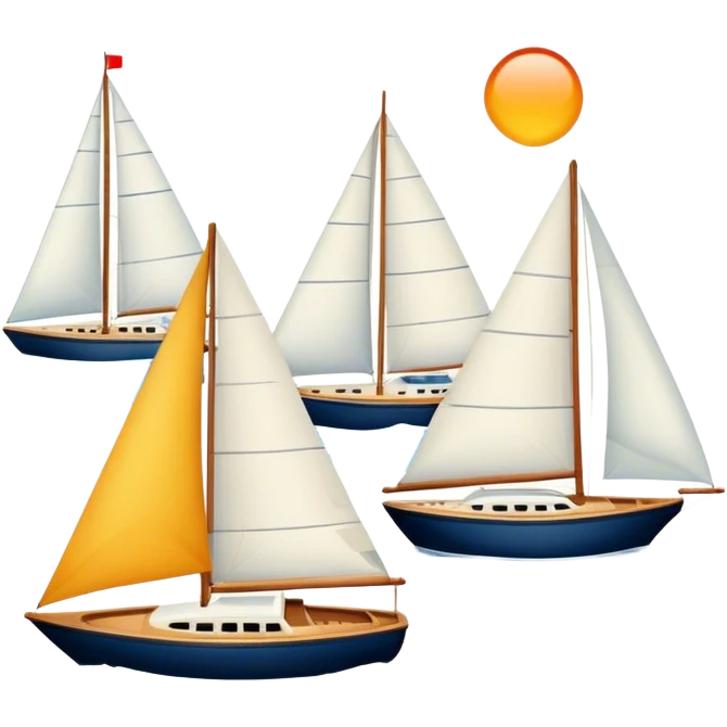 A group of yachts emoji