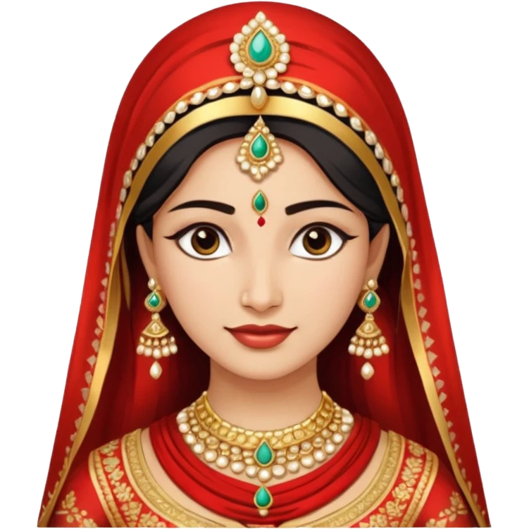 North indian bride getup. emoji