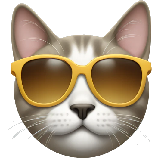 Cat with sunglasses emoji