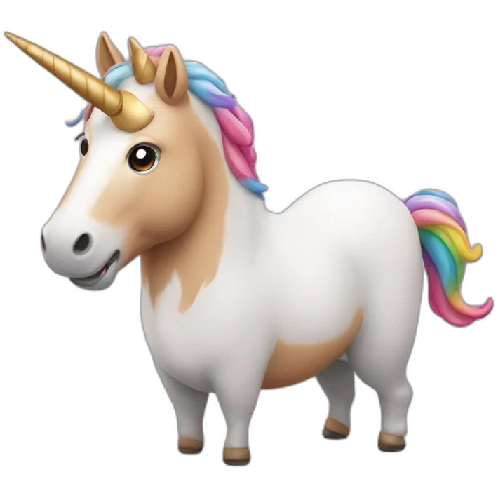 unicorn with a sausage as horn emoji