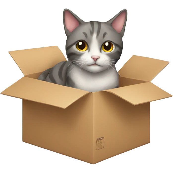 Cat with box emoji