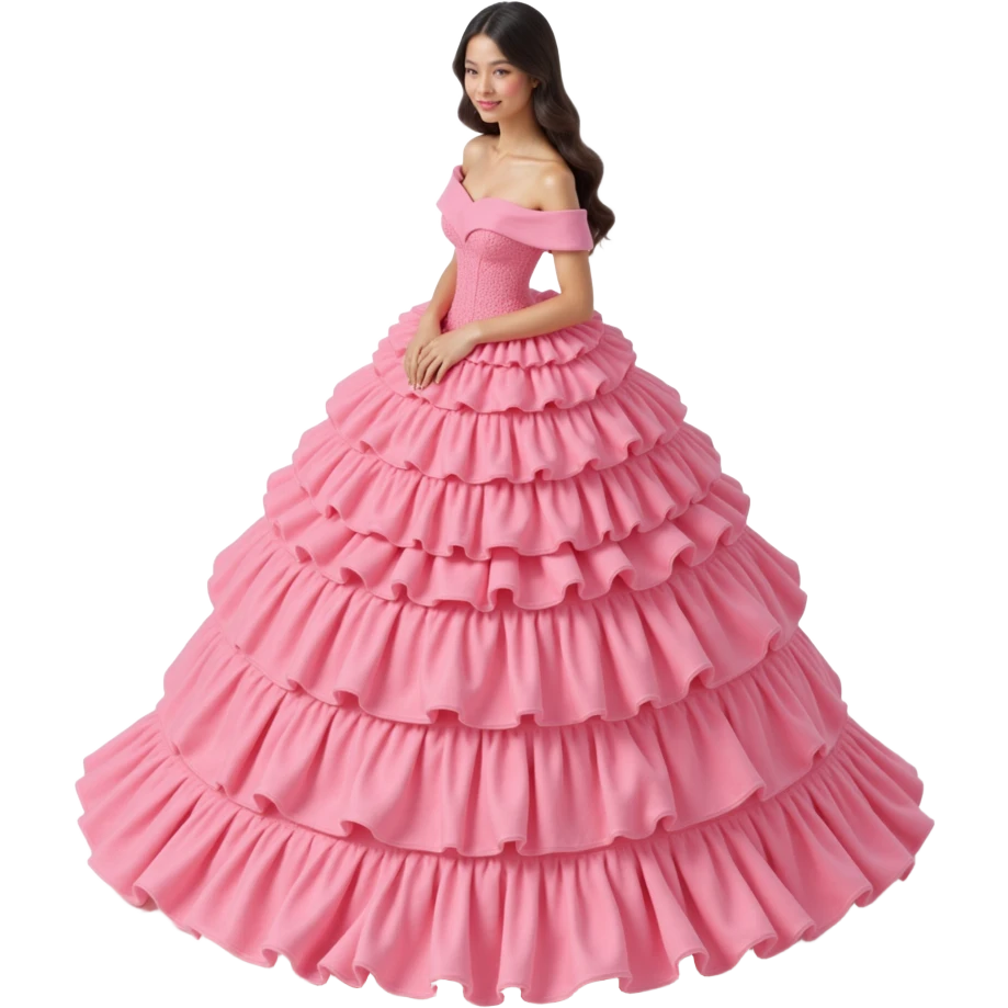 pink rococo gown emoji