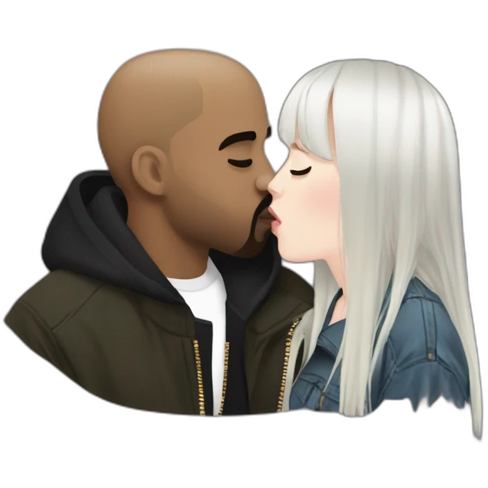 Kanye west billie eilish kiss emoji