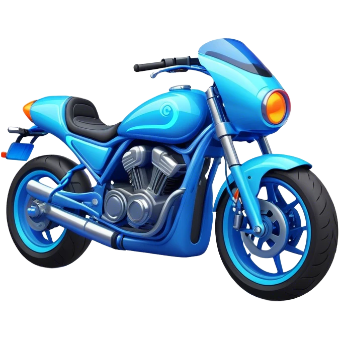 Neon motorcycle emoji