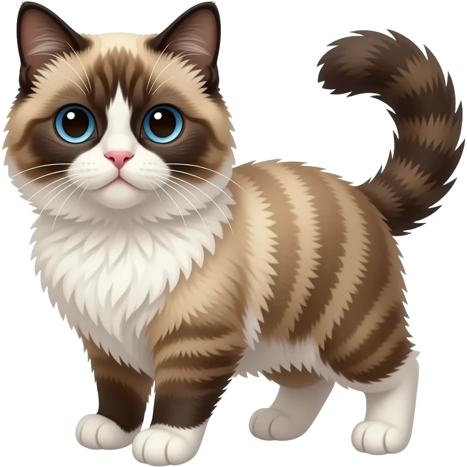 Fuzzy Scottish-Fold-Skookum-Kinkalow-Munchkin-Minskin-Bambino-Lambkin-Napoleon-Cat-hybrid emoji