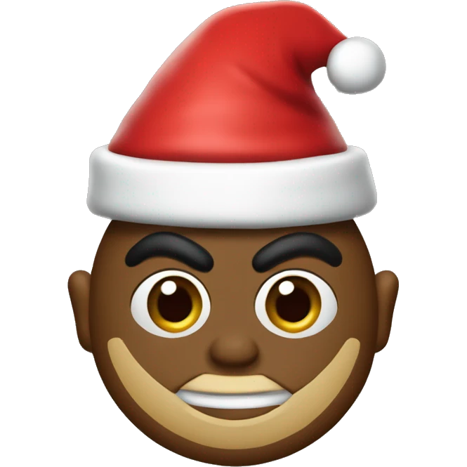 Brutus Buckeye with Santa hat emoji