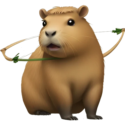 Capybara with a bow emoji