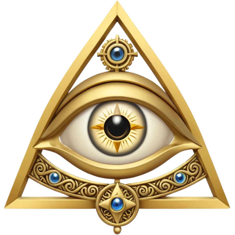 All seeing eye with hidden Templar cross in pupil emoji