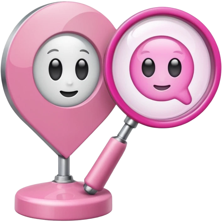 mix light pink dark pink and white girly wifi internet with a magnifying glass emoji
