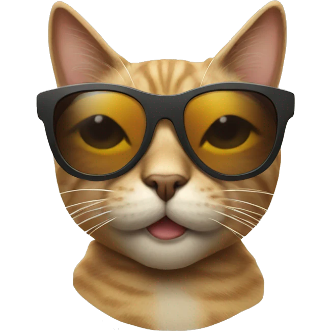 Cat with sunglasses emoji
