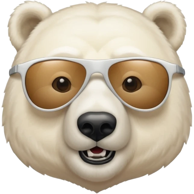 Oso polar millonario gafa de sol  emoji