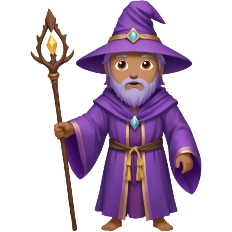 purple wizard with staff emoji