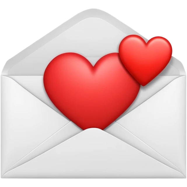 White Envelope with Heart emoji