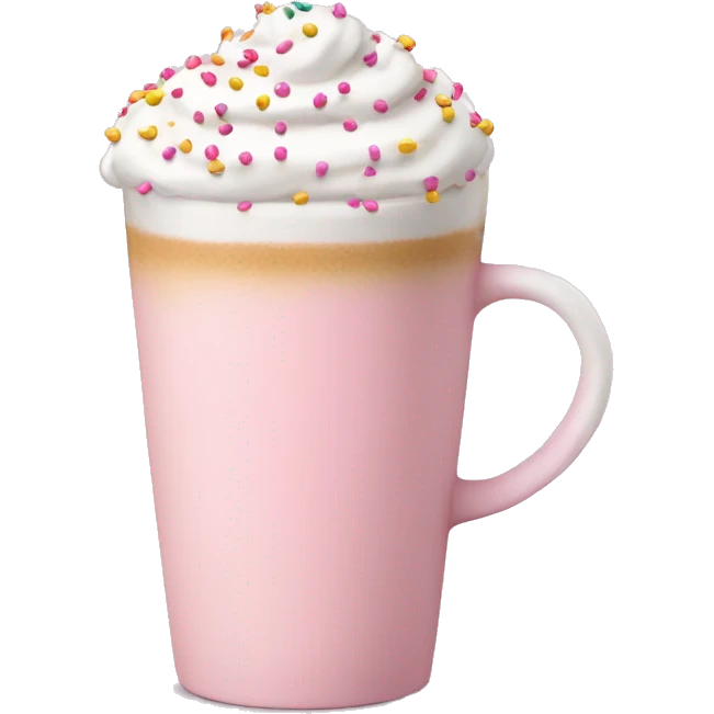 Light pink latte with sprinkles  emoji