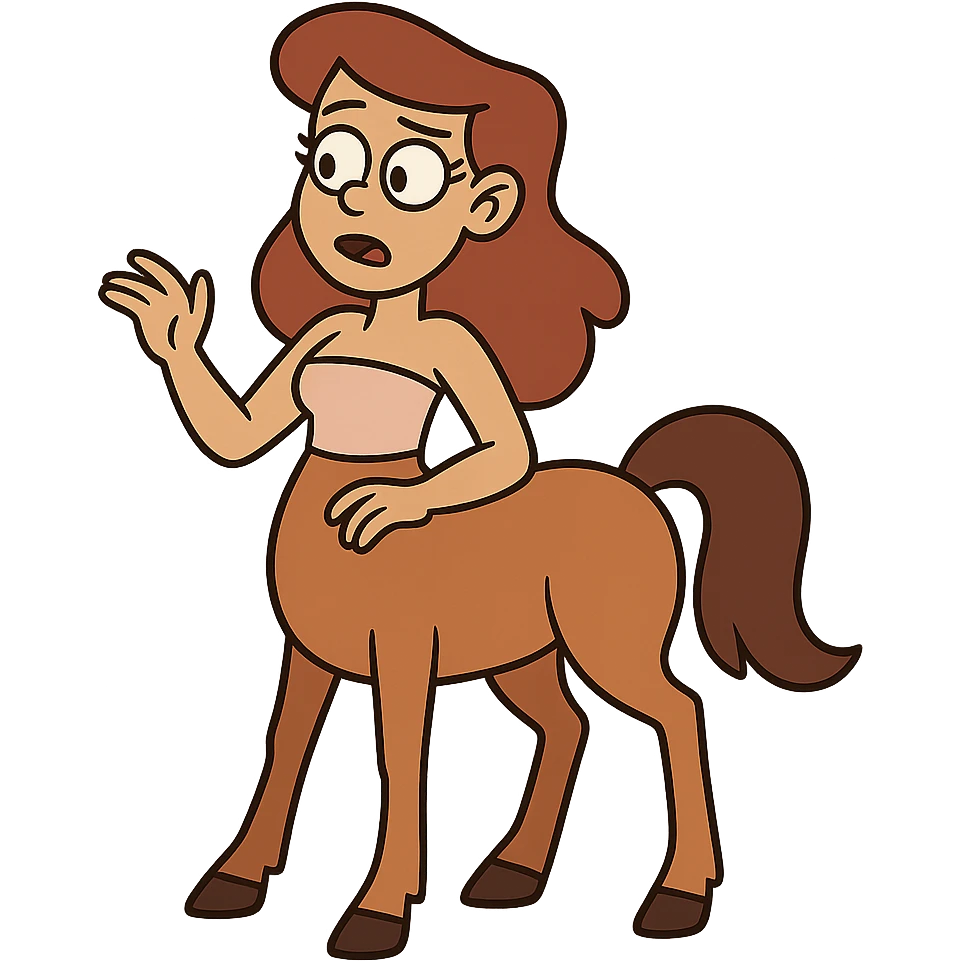 flat toon style centaur emoji