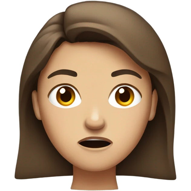 Angry woman with brown hair emoji
