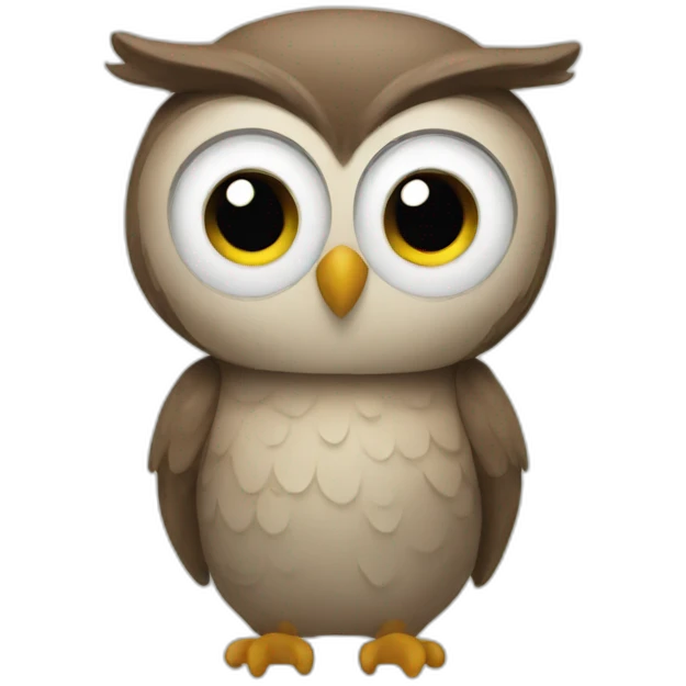 Owl shaped person emoji