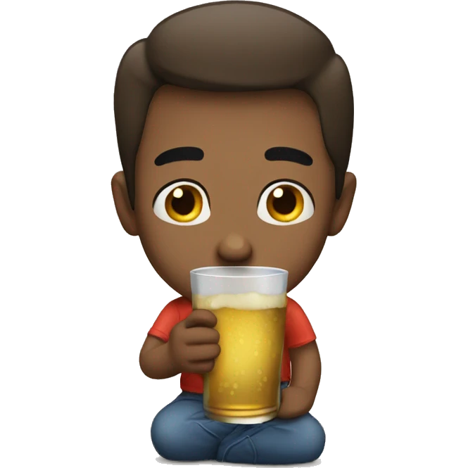 Drinking alone emoji