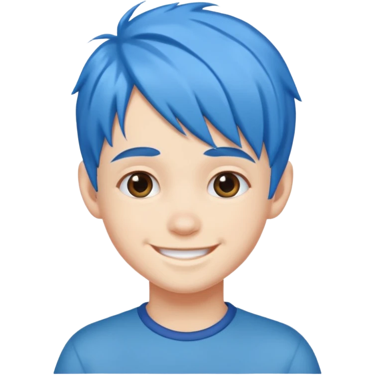 blue haired kid emoji
