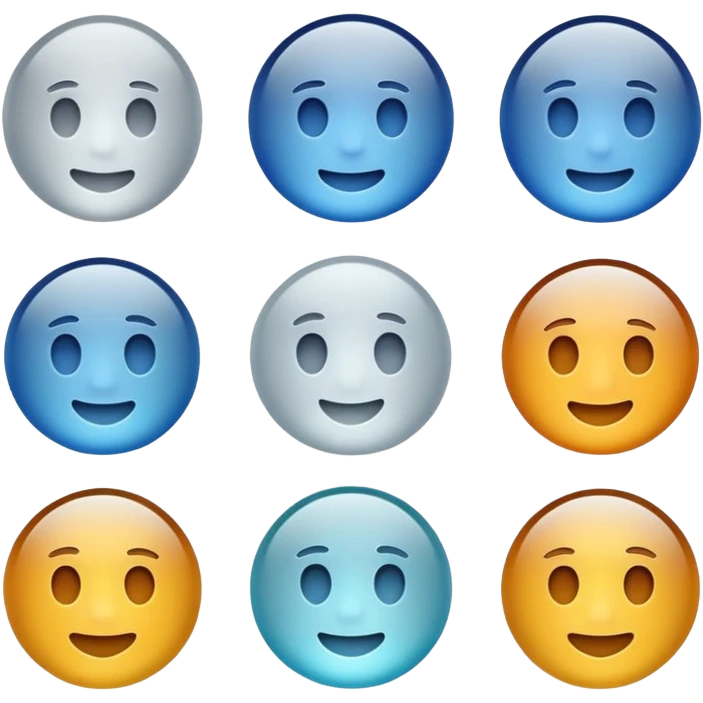 AI matte glass transluscent image generator emoji