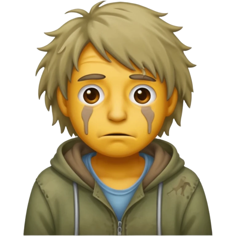 persona pobre sin dinero sucia maloliente  emoji
