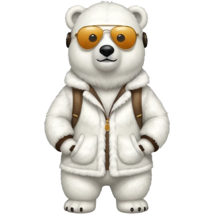 Polar bear with aviators emoji