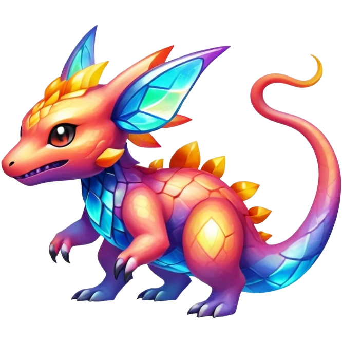 Elemental magical colorful exotic Pokémon-Fakémon-creature emoji
