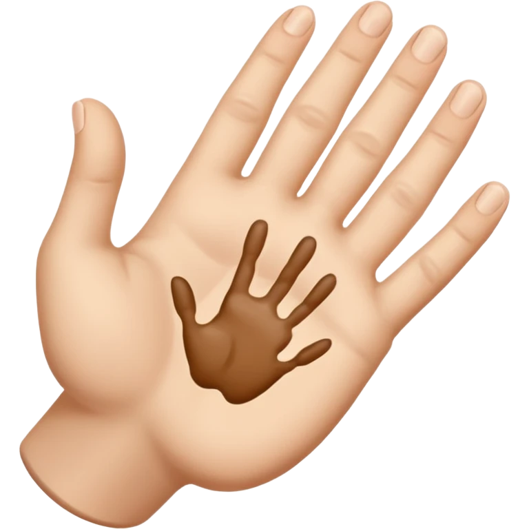 Butt with hand print appropriate  emoji