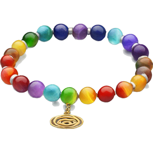 pretty chakra bracelet realistic emoji