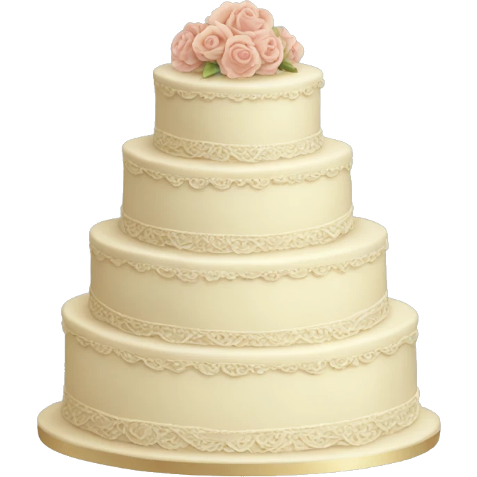 vintage wedding cake emoji