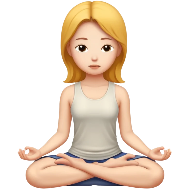 I want a girl meditating  emoji