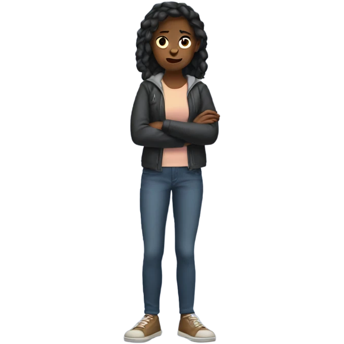 girl mad crossing arms  emoji