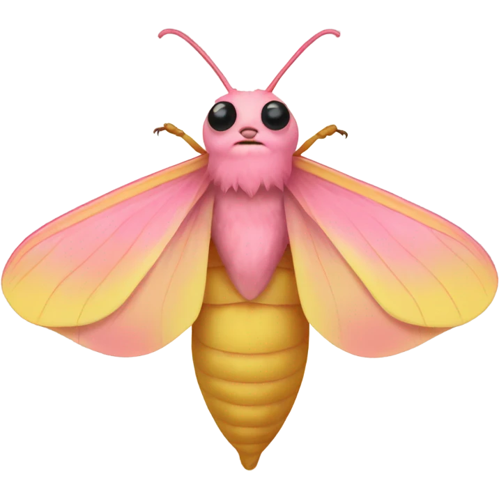 Rosy maple moth emoji