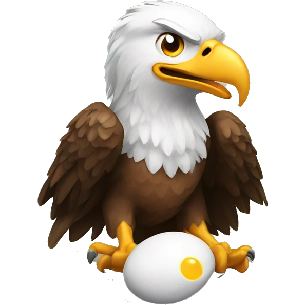 Eagle with egg emoji