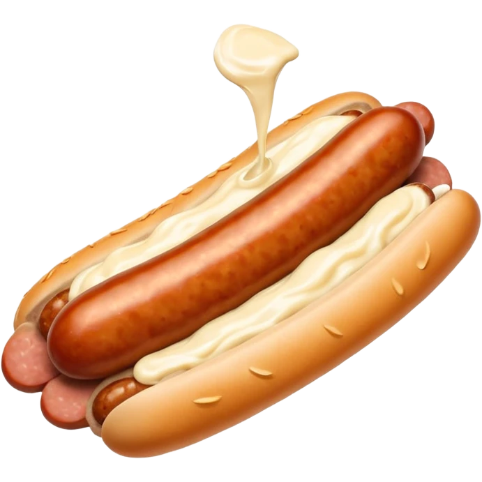 sausage dipped in mayonnaise emoji