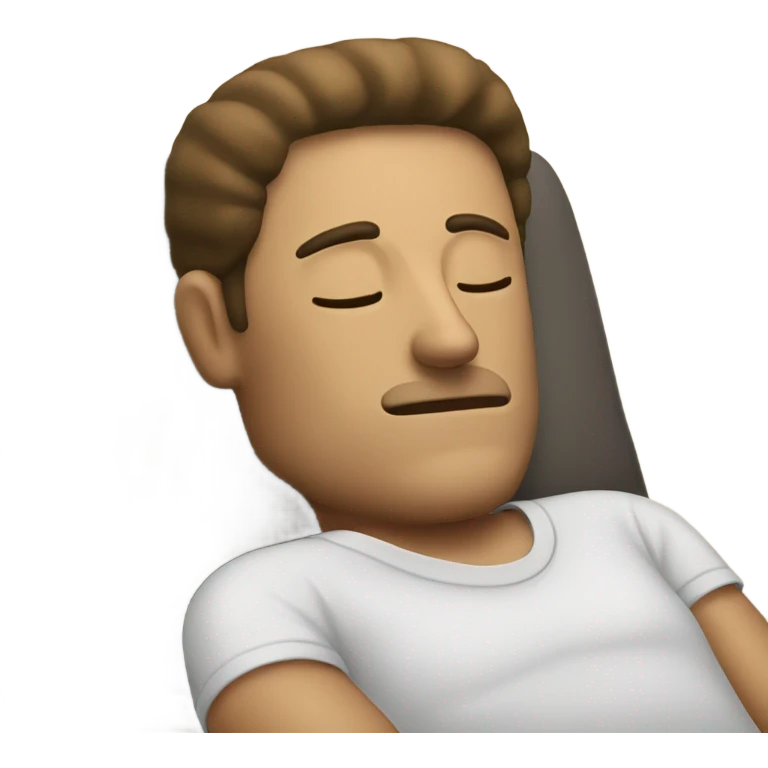 man sitting on chair sleeping emoji