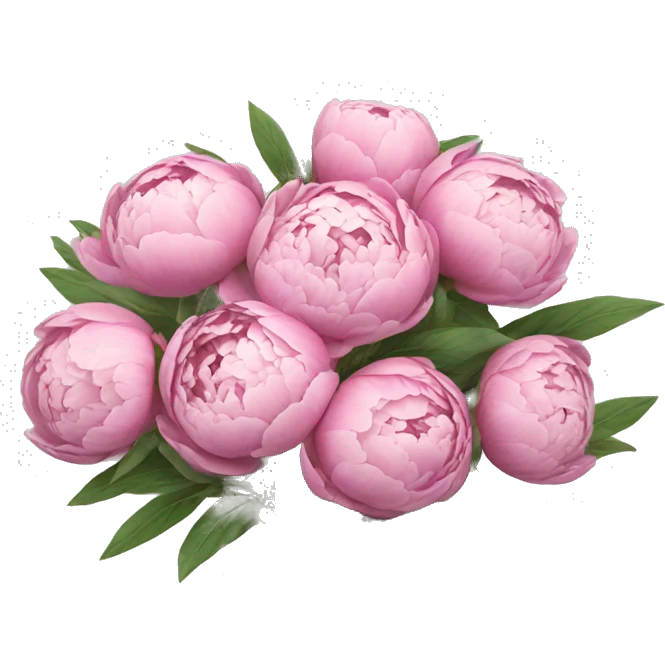 Peonies bouquet emoji