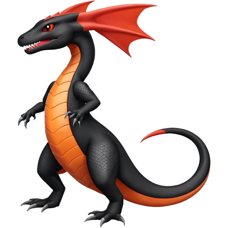 Salandit-Salazzle-Salamence-hybrid-fusion (full body) emoji