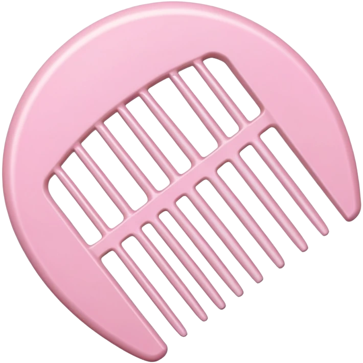 pastel pink round comb emoji