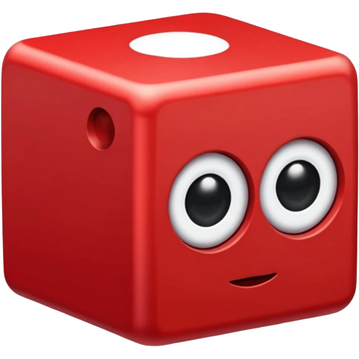 red Cube had 1 circle eye emoji