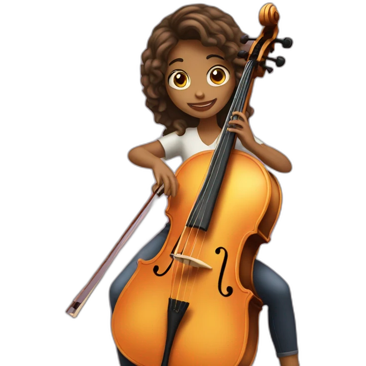 girl playing cello emoji