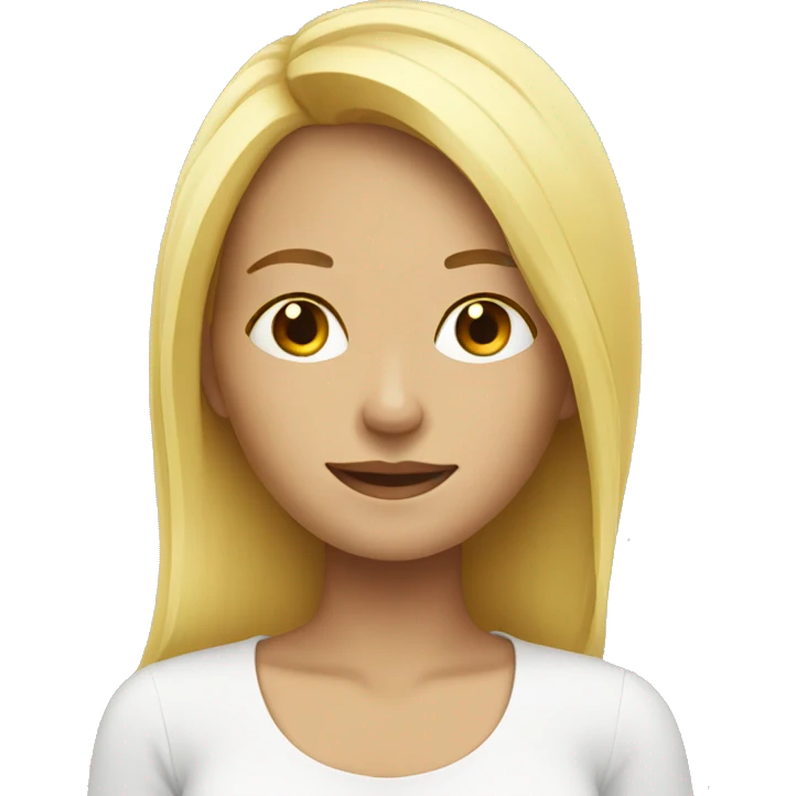 Blonde girl relaxing  emoji