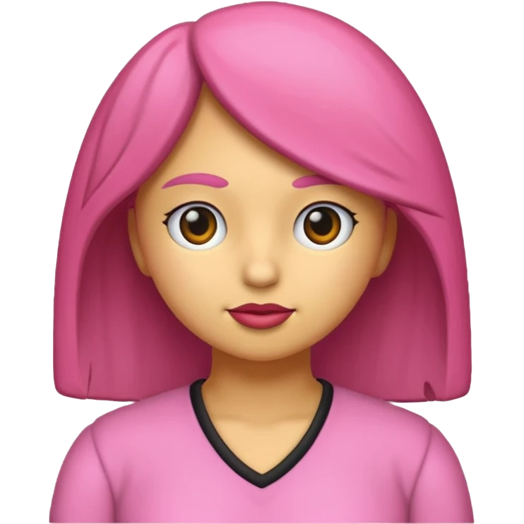 chica rosa pensando emoji