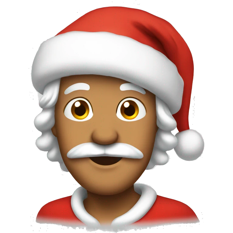 Santa wearing bonnet emoji