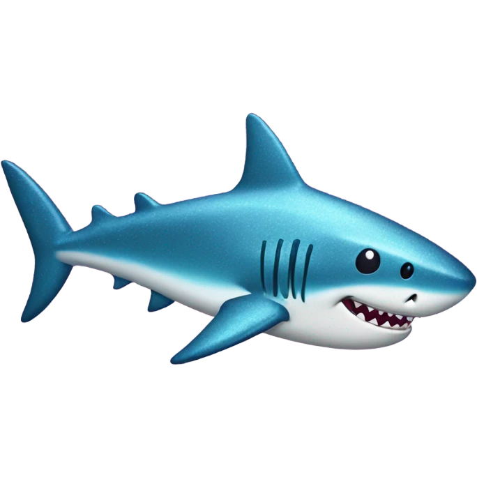 sparkly shark emoji