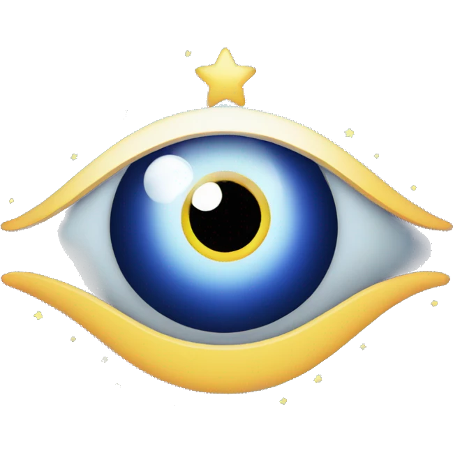 Evil eye with stars emoji
