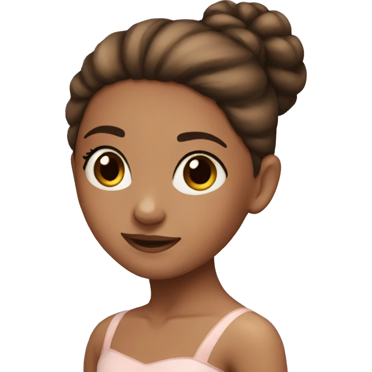 Ballet girl with brown bun emoji