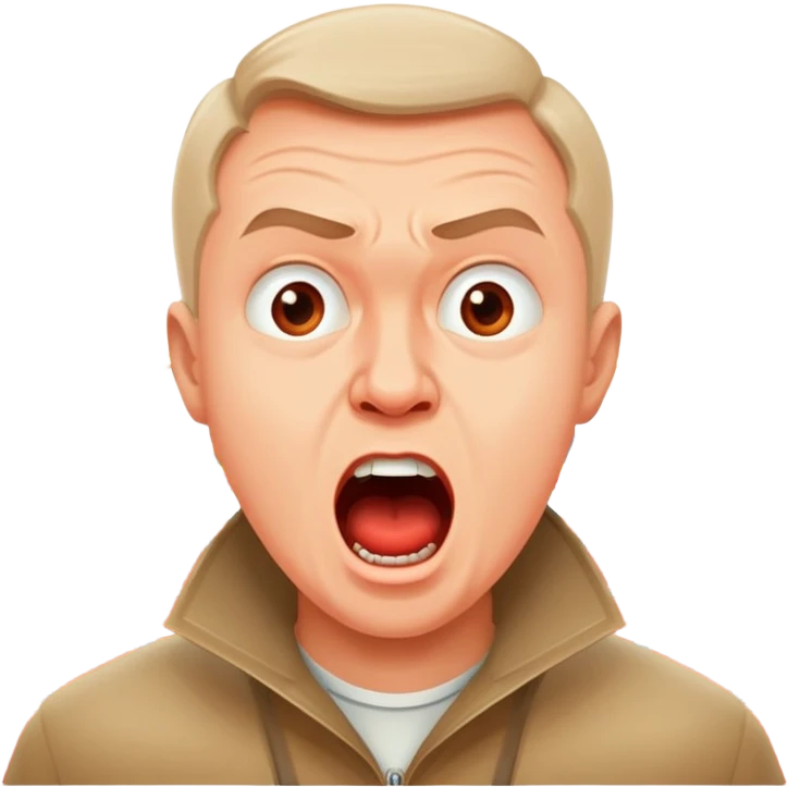 сгенерируй охлобыстина на красной площади кричащего гойда emoji